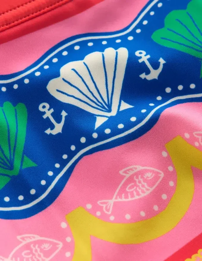 Patterned Swim Shorts Multi Sea Shell Stripe Patterned Swim Shorts Multi Sea Shell Stripe