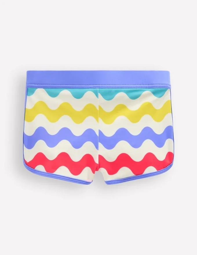 Patterned Swim Shorts Multi Wave Patterned Swim Shorts Multi Wave
