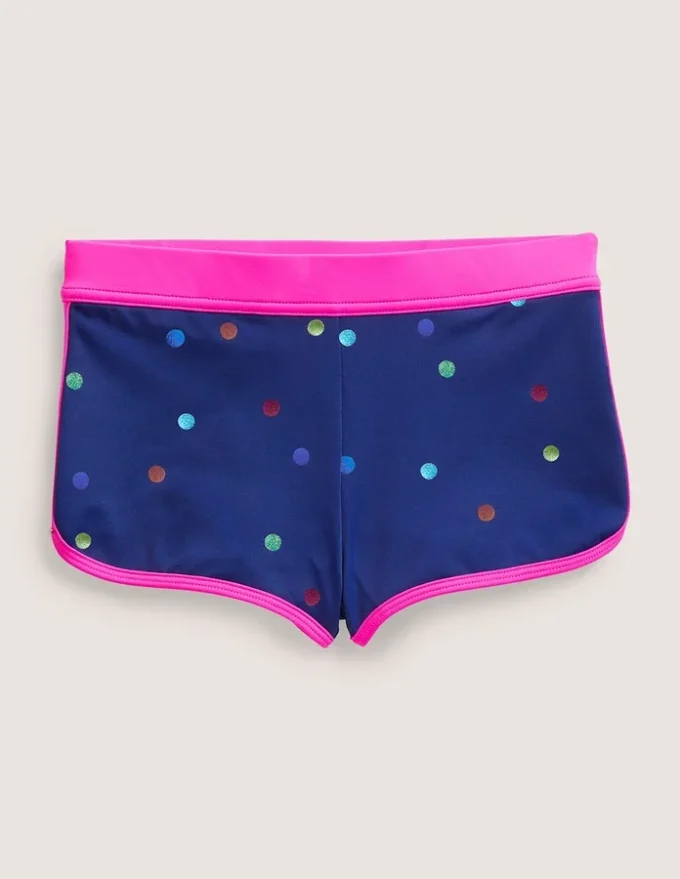Patterned Swim Shorts Rainbow Foil Confetti Spot Patterned Swim Shorts Rainbow Foil Confetti Spot