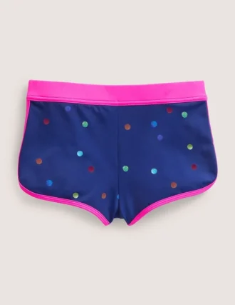 Patterned Swim Shorts Rainbow Foil Confetti Spot