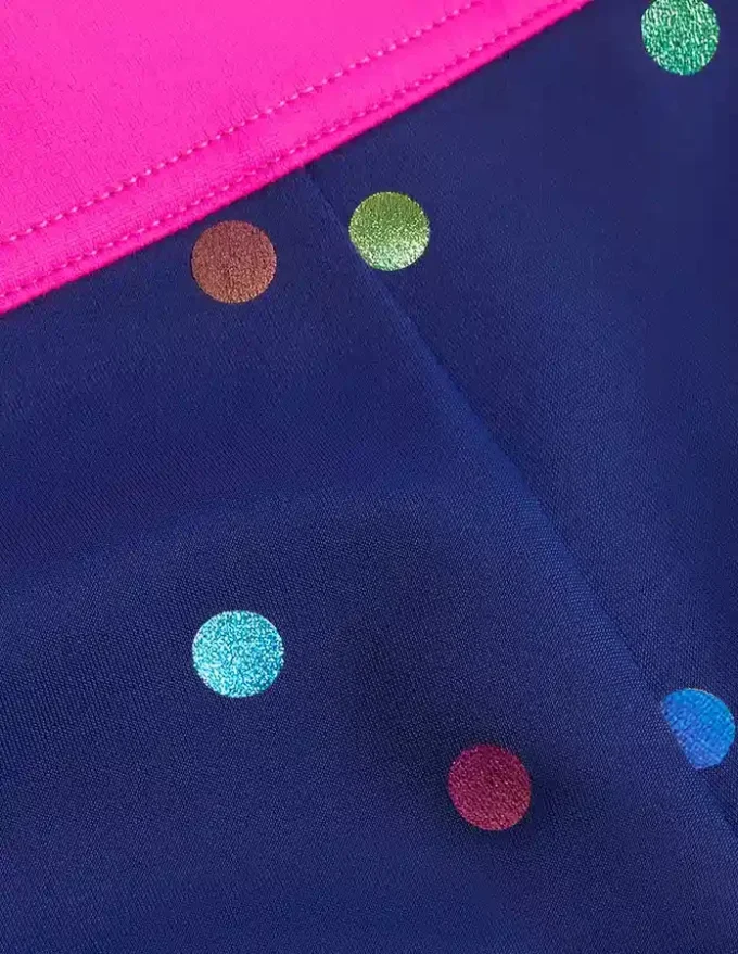 Patterned Swim Shorts Rainbow Foil Confetti Spot Patterned Swim Shorts Rainbow Foil Confetti Spot