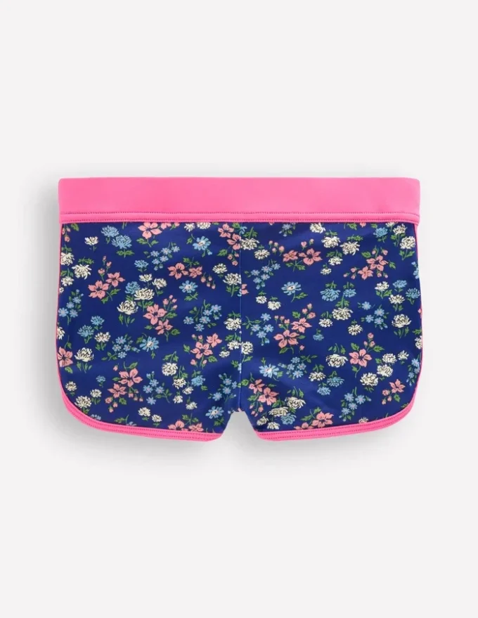 Patterned Swim Shorts Sapphire Blue Meadow Floral Patterned Swim Shorts Sapphire Blue Meadow Floral