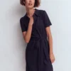 Patti Short Jersey Shirt Dress Navy Patti Short Jersey Shirt Dress Navy