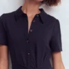 Patti Short Jersey Shirt Dress Navy Patti Short Jersey Shirt Dress Navy