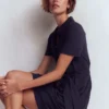 Patti Short Jersey Shirt Dress Navy Patti Short Jersey Shirt Dress Navy