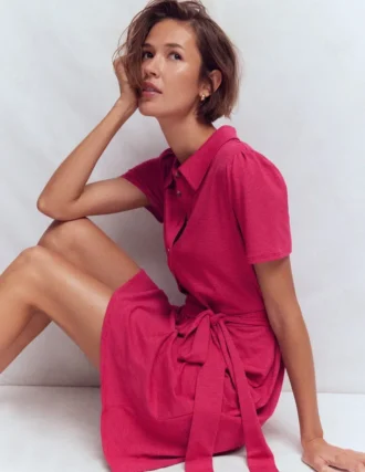 Patti Short Jersey Shirt Dress Sweet Cherry