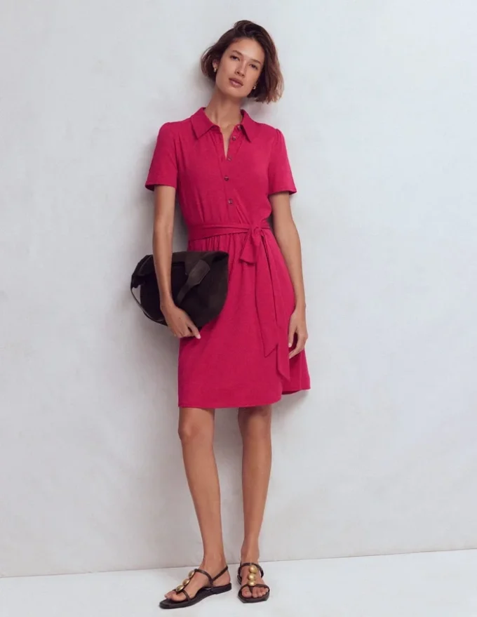 Patti Short Jersey Shirt Dress Sweet Cherry Patti Short Jersey Shirt Dress Sweet Cherry