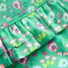 Peplum Smocked Bikini Aquamarine Butterfly Floral