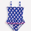 Peplum Smocked Swimsuit Bright Blue Polka Dot Peplum Smocked Swimsuit Bright Blue Polka Dot