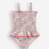 Peplum Smocked Swimsuit Chalk Pink Butterfly Floral Peplum Smocked Swimsuit Chalk Pink Butterfly Floral
