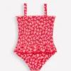 Peplum Smocked Swimsuit Rockabilly Red Collage Hearts Peplum Smocked Swimsuit Rockabilly Red Collage Hearts