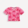 Peplum Towelling Top Festival Pink Giant Daisy Peplum Towelling Top Festival Pink Giant Daisy