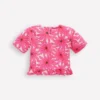 Peplum Towelling Top Festival Pink Giant Daisy Peplum Towelling Top Festival Pink Giant Daisy
