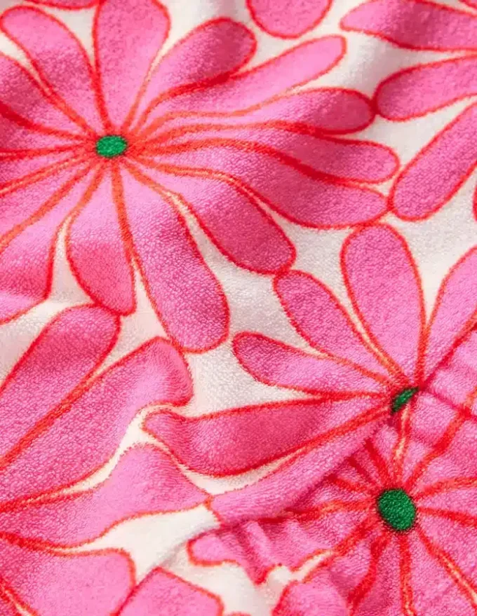 Peplum Towelling Top Festival Pink Giant Daisy Peplum Towelling Top Festival Pink Giant Daisy