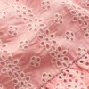 Peplum Woven Top Almond Pink Broderie Peplum Woven Top Almond Pink Broderie