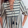 Pia Cotton Yoke Dress Blue Stripe Pia Cotton Yoke Dress Blue Stripe