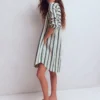 Pia Cotton Yoke Dress Blue Stripe Pia Cotton Yoke Dress Blue Stripe