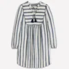Pia Cotton Yoke Dress Blue Stripe Pia Cotton Yoke Dress Blue Stripe