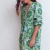 Pia Linen Yoke Tassel Dress Blue Euphoric Garden Pia Linen Yoke Tassel Dress Blue Euphoric Garden