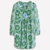 Pia Linen Yoke Tassel Dress Blue Euphoric Garden Pia Linen Yoke Tassel Dress Blue Euphoric Garden