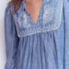 Pia Linen Yoke Tassel Dress Chambray Embroidery Pia Linen Yoke Tassel Dress Chambray Embroidery
