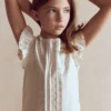 Pintuck Tiered Dress Soft Ivory