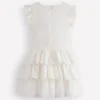 Pintuck Tiered Dress Soft Ivory