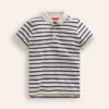 Piqué Polo Shirt Ivory/College Navy
