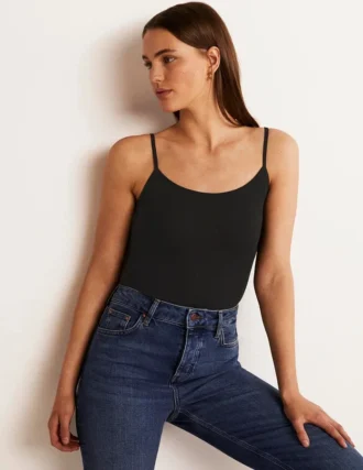 Plain Cami Top Black