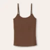Plain Cami Top Deep Brown