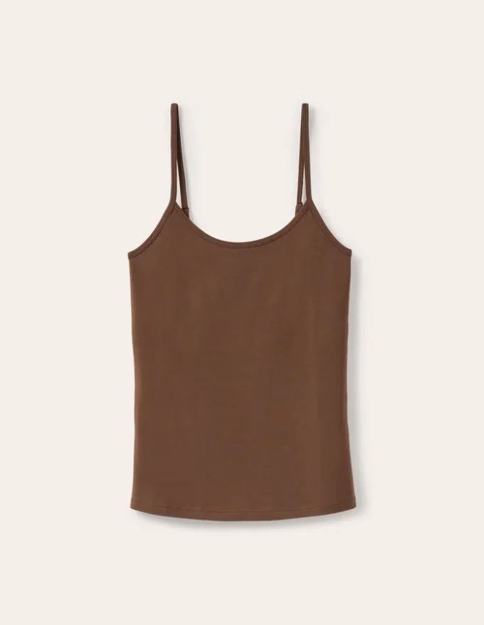 Plain Cami Top Deep Brown
