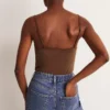 Plain Cami Top Deep Brown