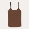 Plain Cami Top Deep Brown