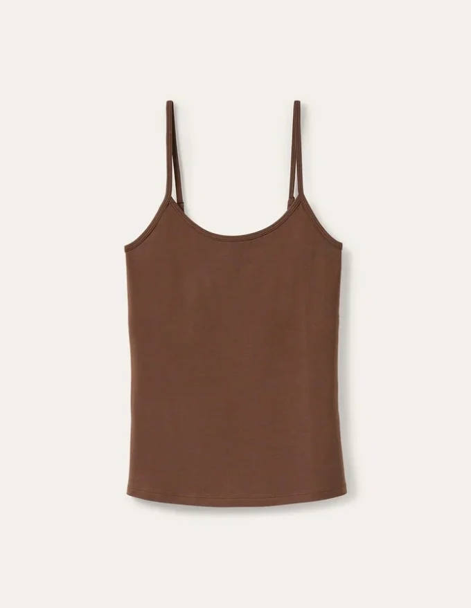 Plain Cami Top Deep Brown