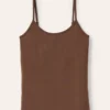 Plain Cami Top Deep Brown
