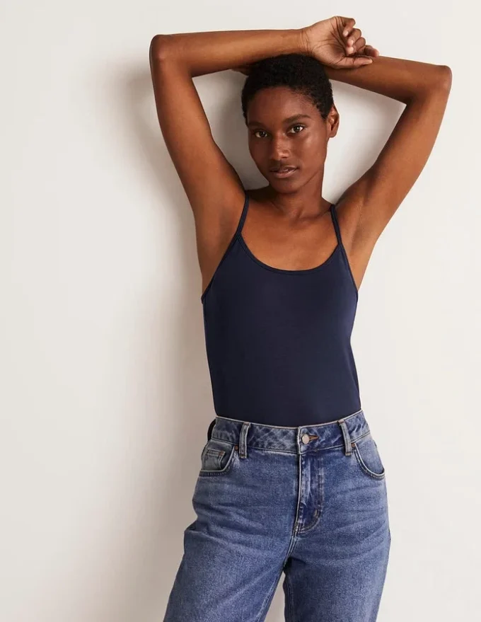 Plain Cami Top Navy