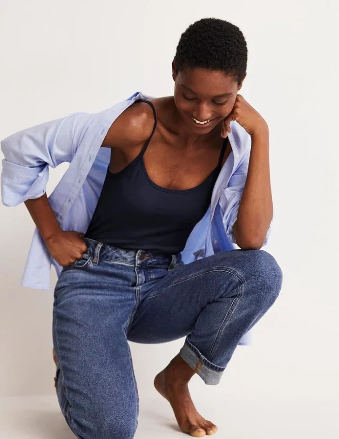 Plain Cami Top Navy