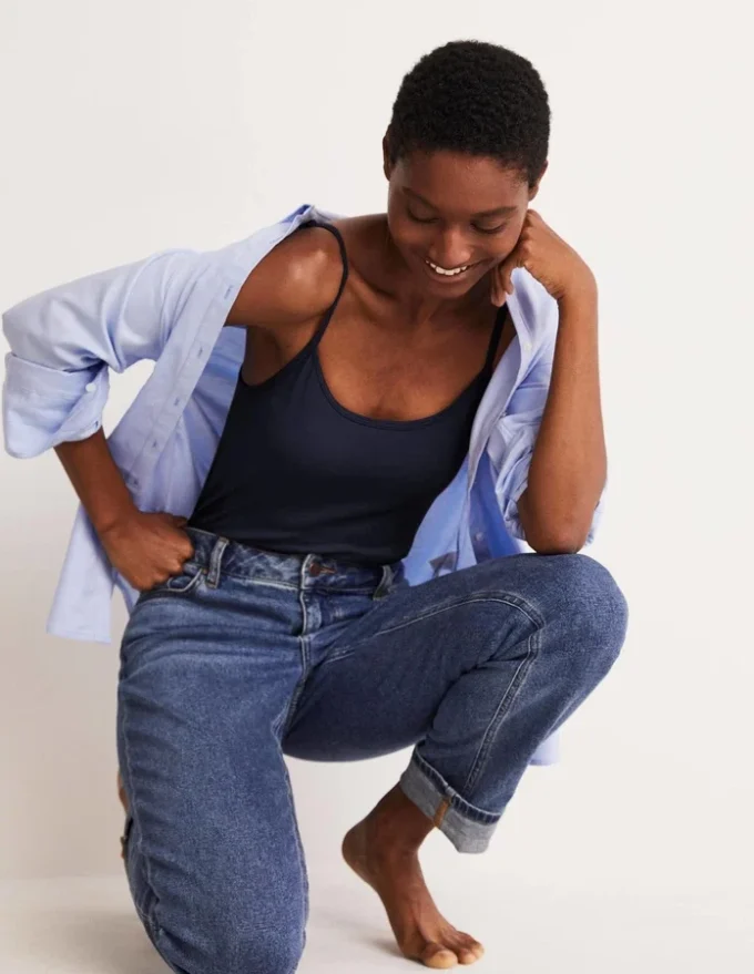 Plain Cami Top Navy