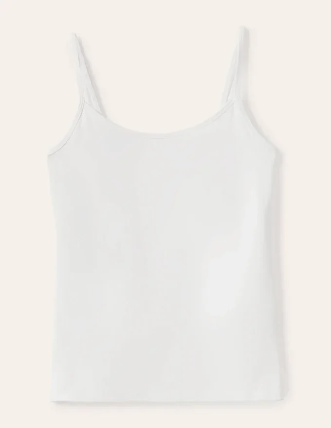 Plain Cami Top White
