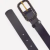 Plait Hardware Belt Navy Plait Hardware Belt Navy