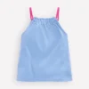 Plaited Strap Embroidered Tank Forget Me Not Blue Plaited Strap Embroidered Tank Forget Me Not Blue