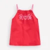 Plaited Strap Embroidered Tank Spicy Red Plaited Strap Embroidered Tank Spicy Red