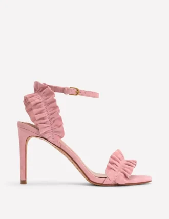 Pleat Detail Heeled Sandal Almond Pink