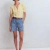 Pleat Front Denim Shorts Light Vintage Pleat Front Denim Shorts Light Vintage