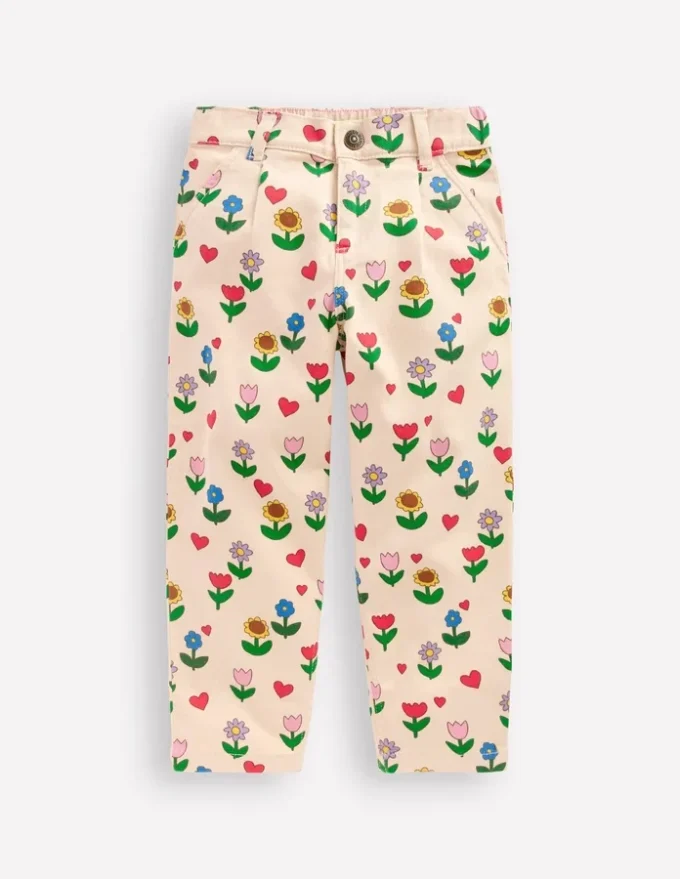 Pleat Jeans Ivory Sunflower Garden Pleat Jeans Ivory Sunflower Garden