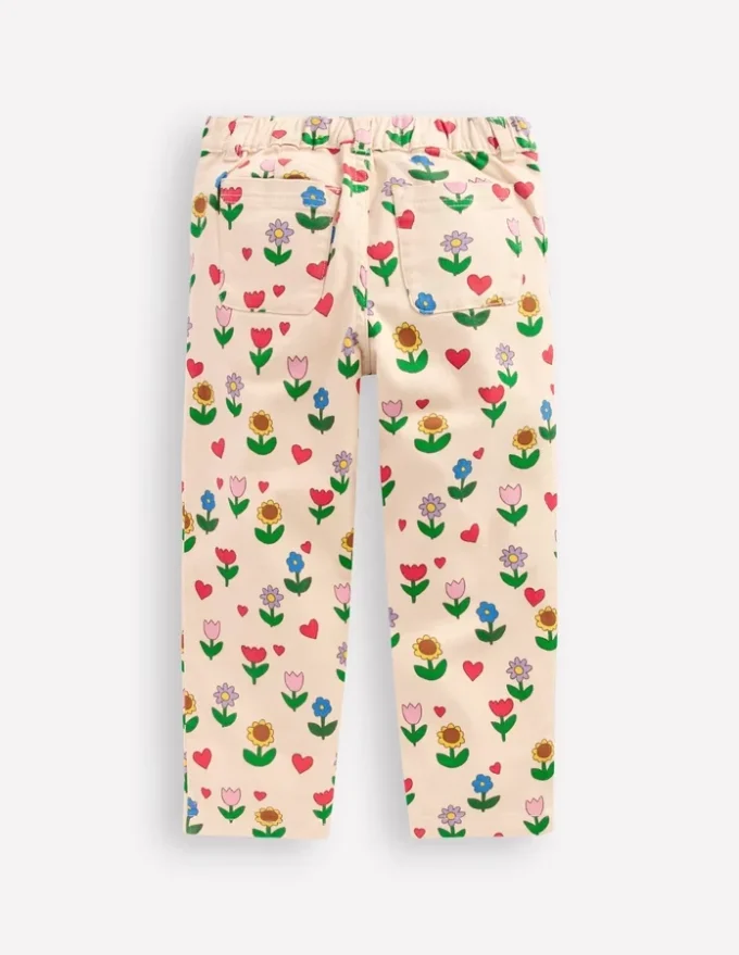 Pleat Jeans Ivory Sunflower Garden Pleat Jeans Ivory Sunflower Garden