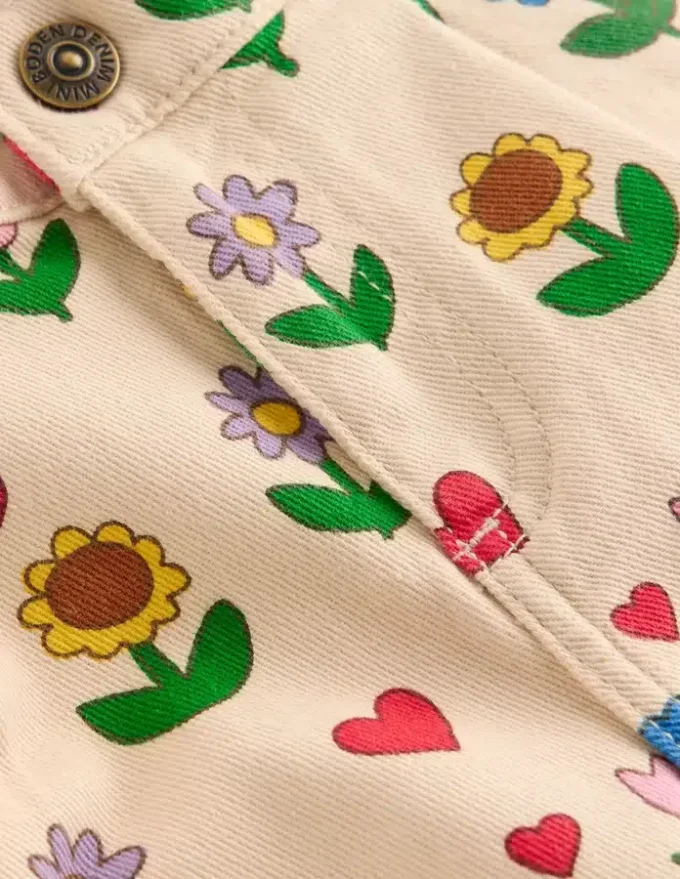 Pleat Jeans Ivory Sunflower Garden Pleat Jeans Ivory Sunflower Garden