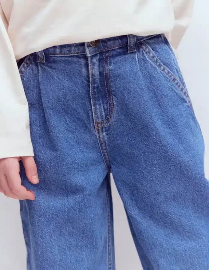 Pleat Jeans Mid Vintage Denim