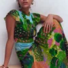 Pleat Ruffle Maxi Dress Multi, Garden Path Pleat Ruffle Maxi Dress Multi, Garden Path