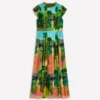 Pleat Ruffle Maxi Dress Multi, Garden Path Pleat Ruffle Maxi Dress Multi, Garden Path